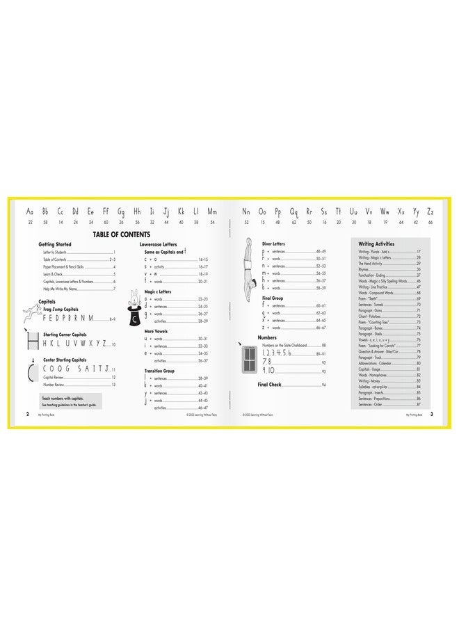 Learning Without Tears My Printing Book Student Workbook, Age 6+, 1st Grade+, Handwriting Practice, Writing Book, School & Home, Language Arts, Tutoring, Sensory - Image 2